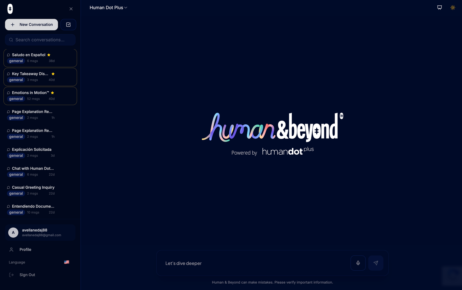 Human and Beyond user application — full-stack web app development Colombia